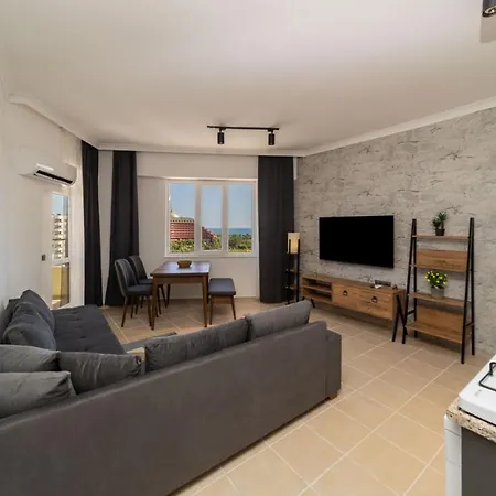 Sea View Flat With Balcony Near In Aksu Apartment Antalya